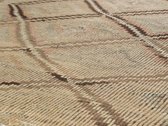 Vintage Midcentury Tribal Flat-Weave Rug