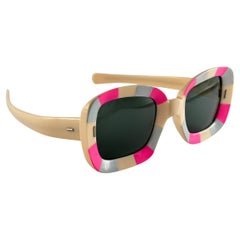 Gafas de sol Vintage Midcentury TV Frame Vibrant Multicolor 1960'S