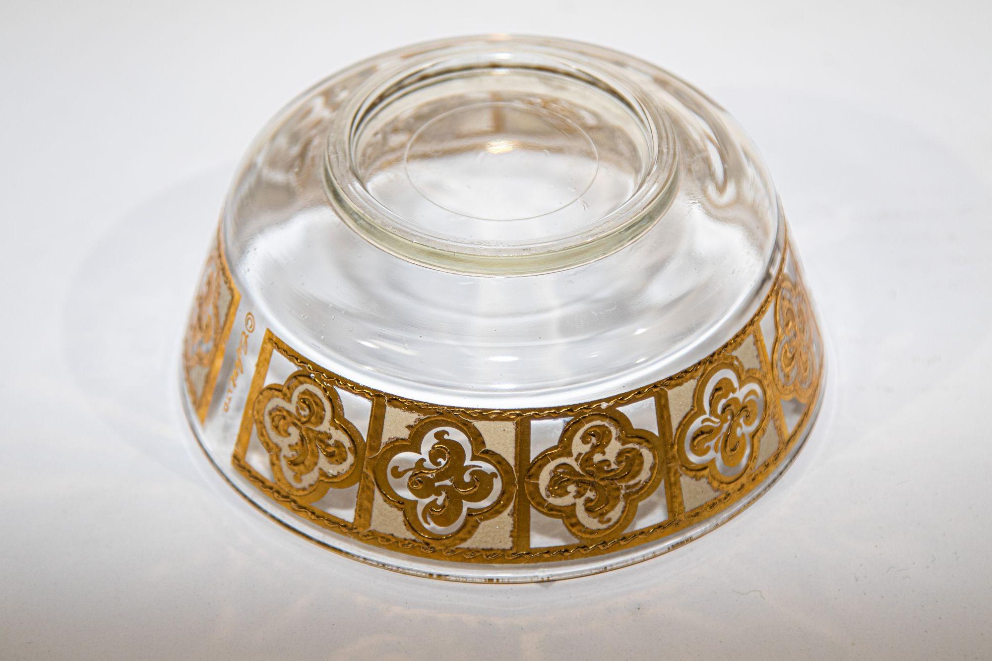 Mid-Century Modern Vintage Midcentury Valencia 22-Karat Gold Leaf Appetizer Bowl by Culver, 1960s