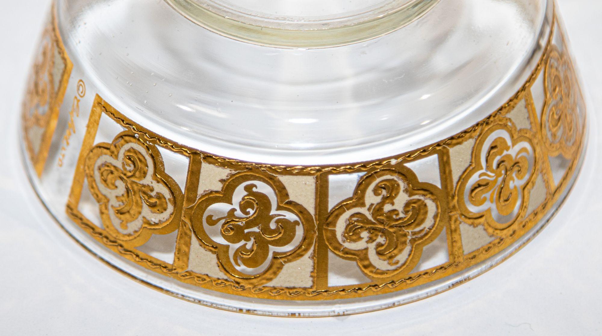 American Vintage Midcentury Valencia 22-Karat Gold Leaf Appetizer Bowl by Culver, 1960s