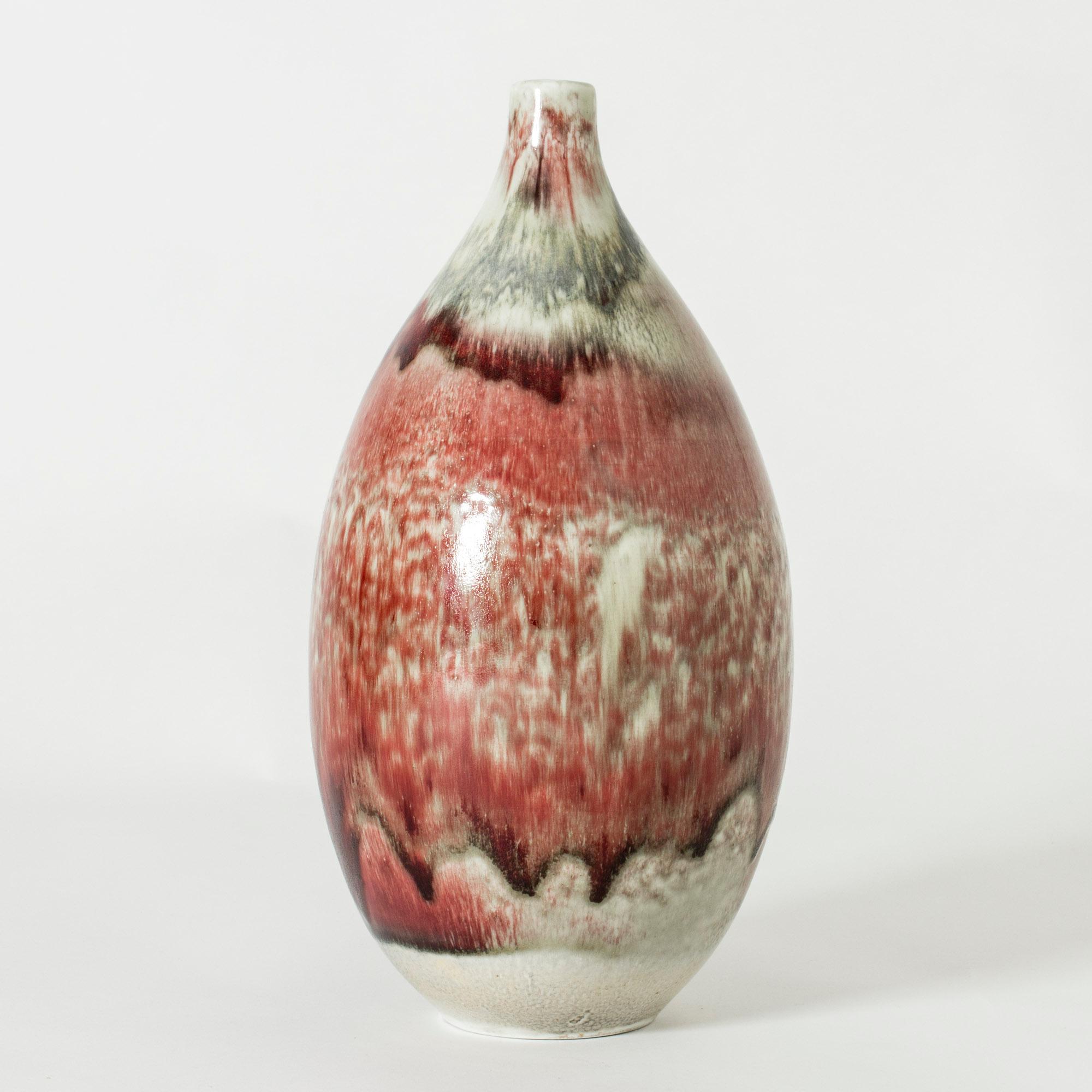 Vintage-Vase aus der Mitte des Jahrhunderts von Friedl Holzer-Kjellberg, Arabia, 1940er Jahre (Skandinavische Moderne) im Angebot