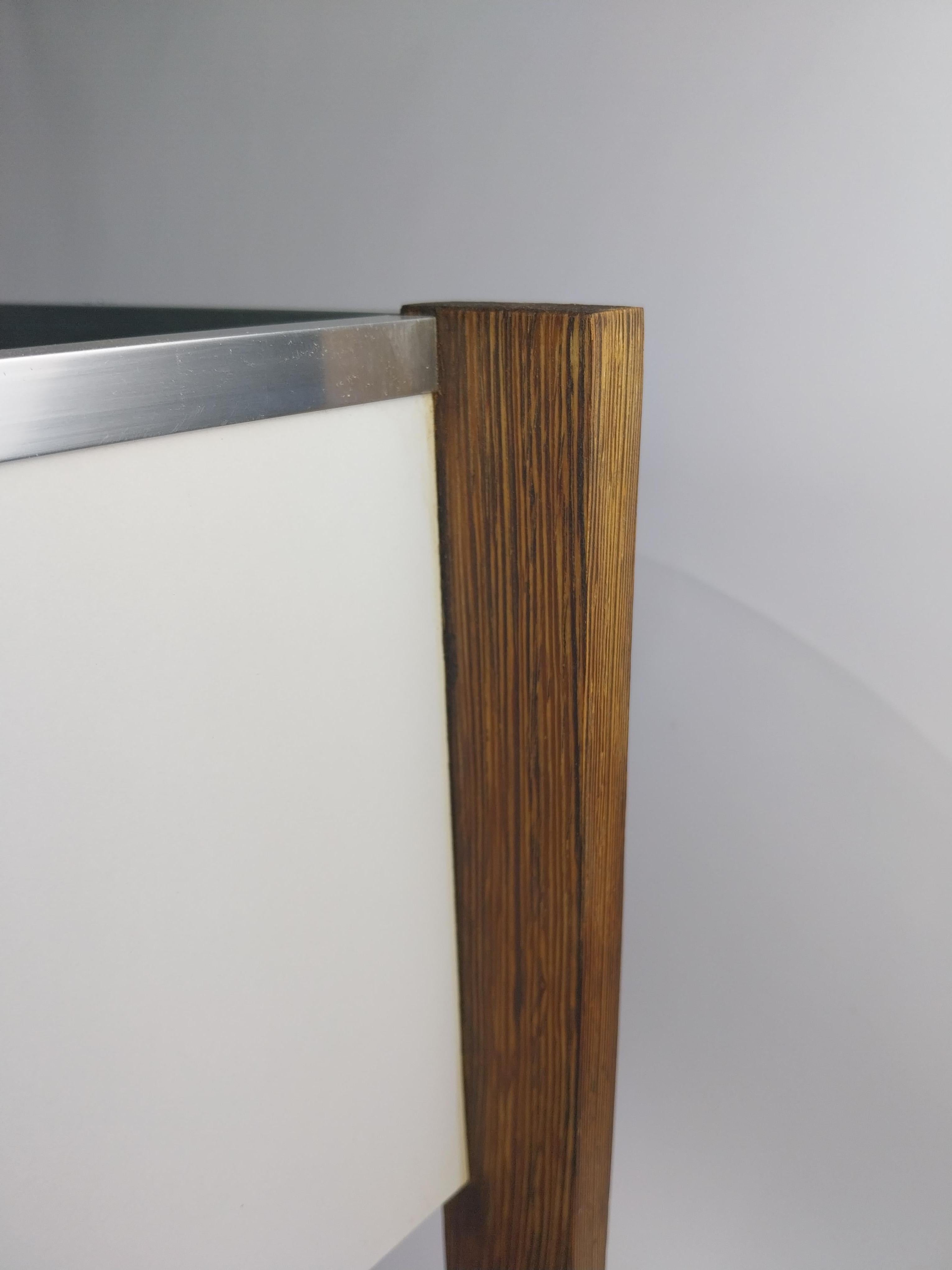 20th Century Vintage midcentury wengé indoor wooden planter by Beaufort Belgium For Sale