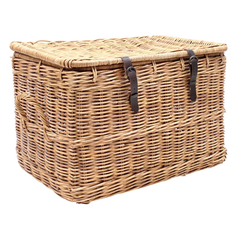 Vintage Midcentury Wicker Laundry Basket, 1950s at 1stDibs vintage