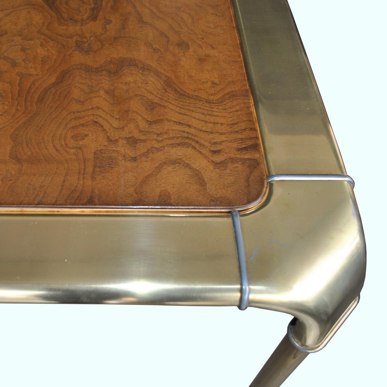 Vintage Midcentury Widdicomb Brass and Burl Wood Dining ...