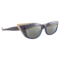 Vintage Midcentury Wide Cate Eye Sunglasses Made In France