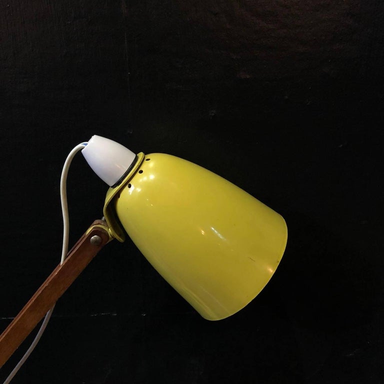 Vintage Midcentury Yellow Maclamp Anglepoise Lamp Designed by Terence