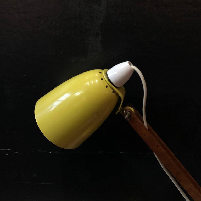 Vintage Midcentury Yellow Maclamp Anglepoise Lamp Designed by Terence