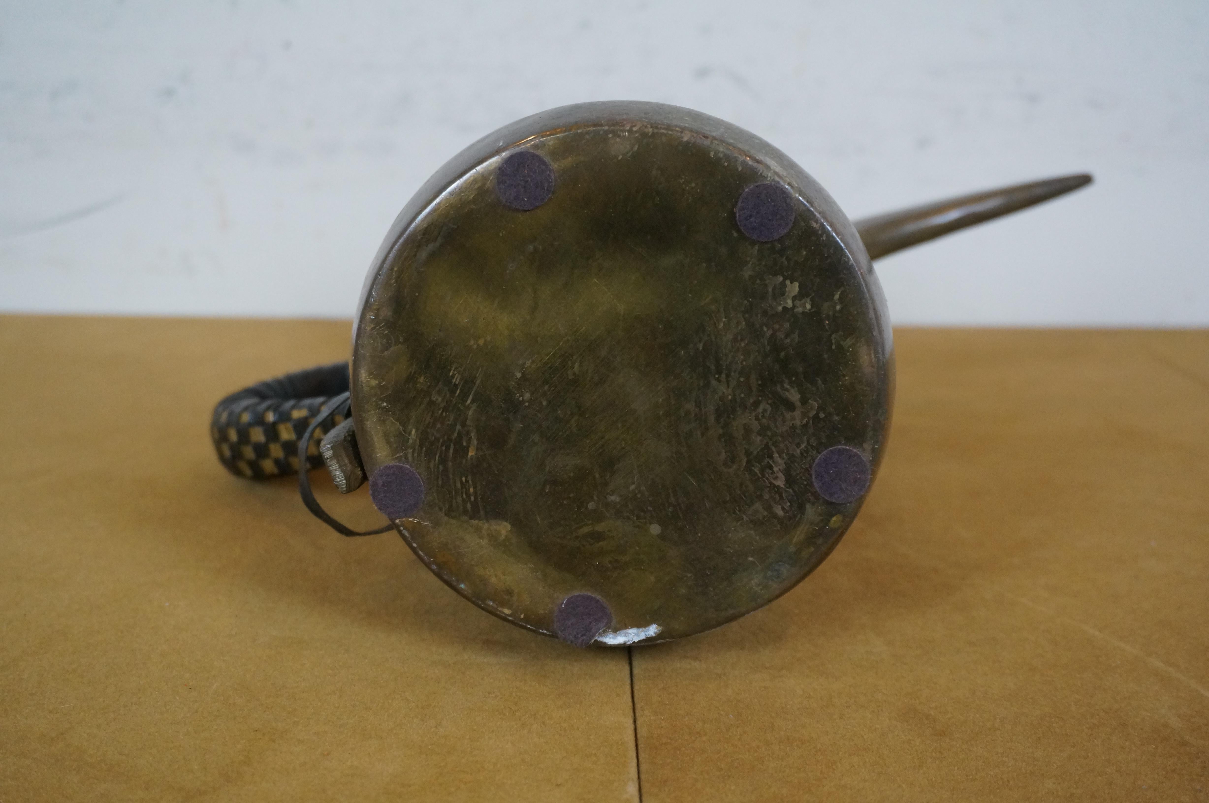 Vintage Middle Eastern Arabic Brass Dallah Bedouin Tea Coffee Pot 12