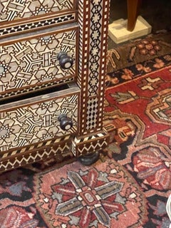 Vintage Middle Eastern Bone and Mother of Pearl Inlaid Chest