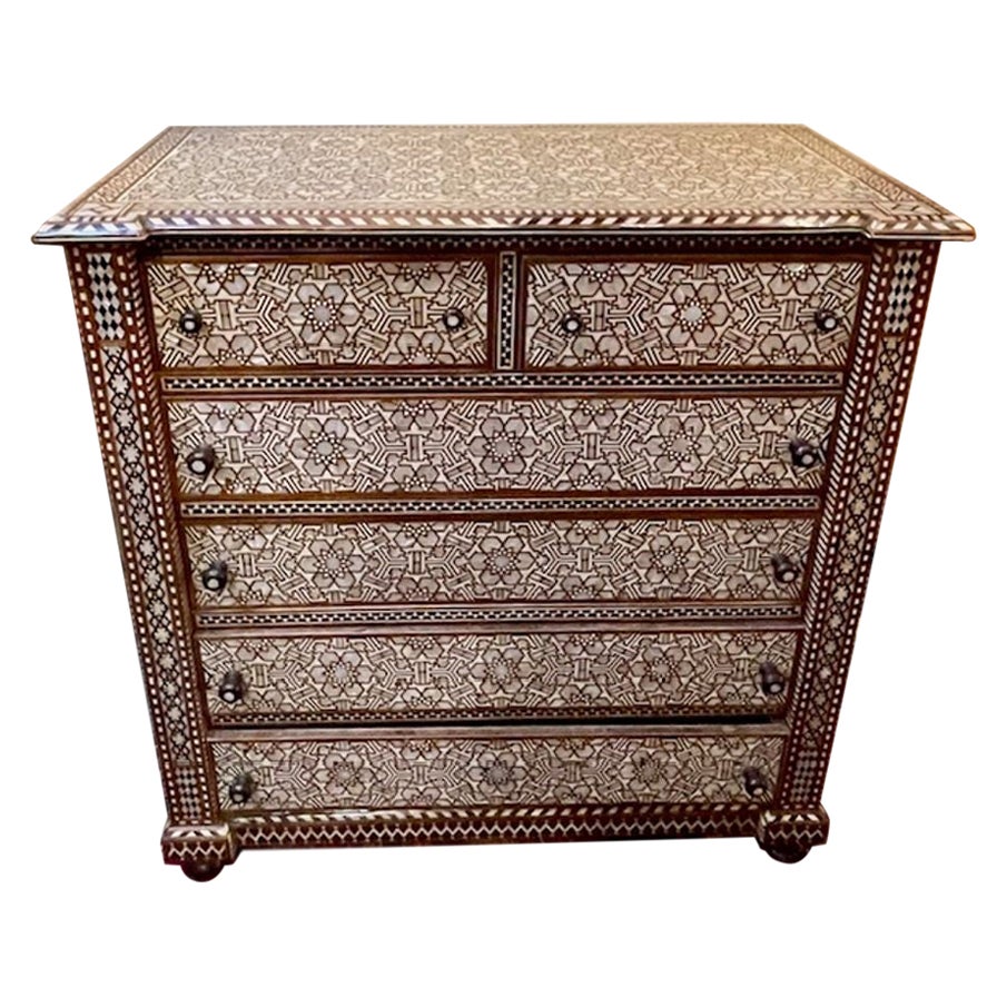 How is mother of pearl furniture made?