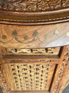 Vintage Middle-Eastern Carved Side Table