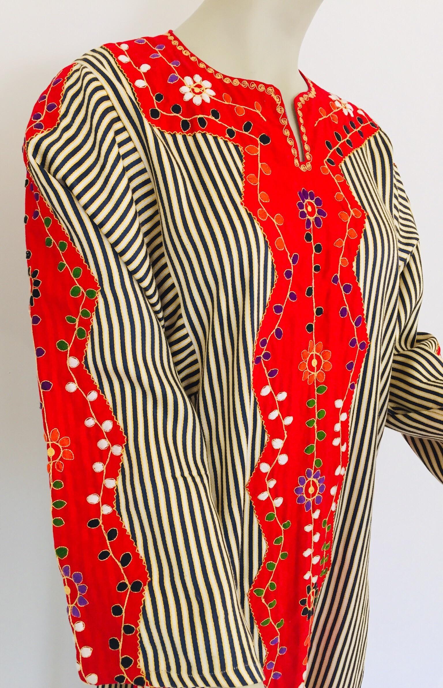 Vintage Middle Eastern Ethnic Caftan, Kaftan Maxi Dress For Sale 3