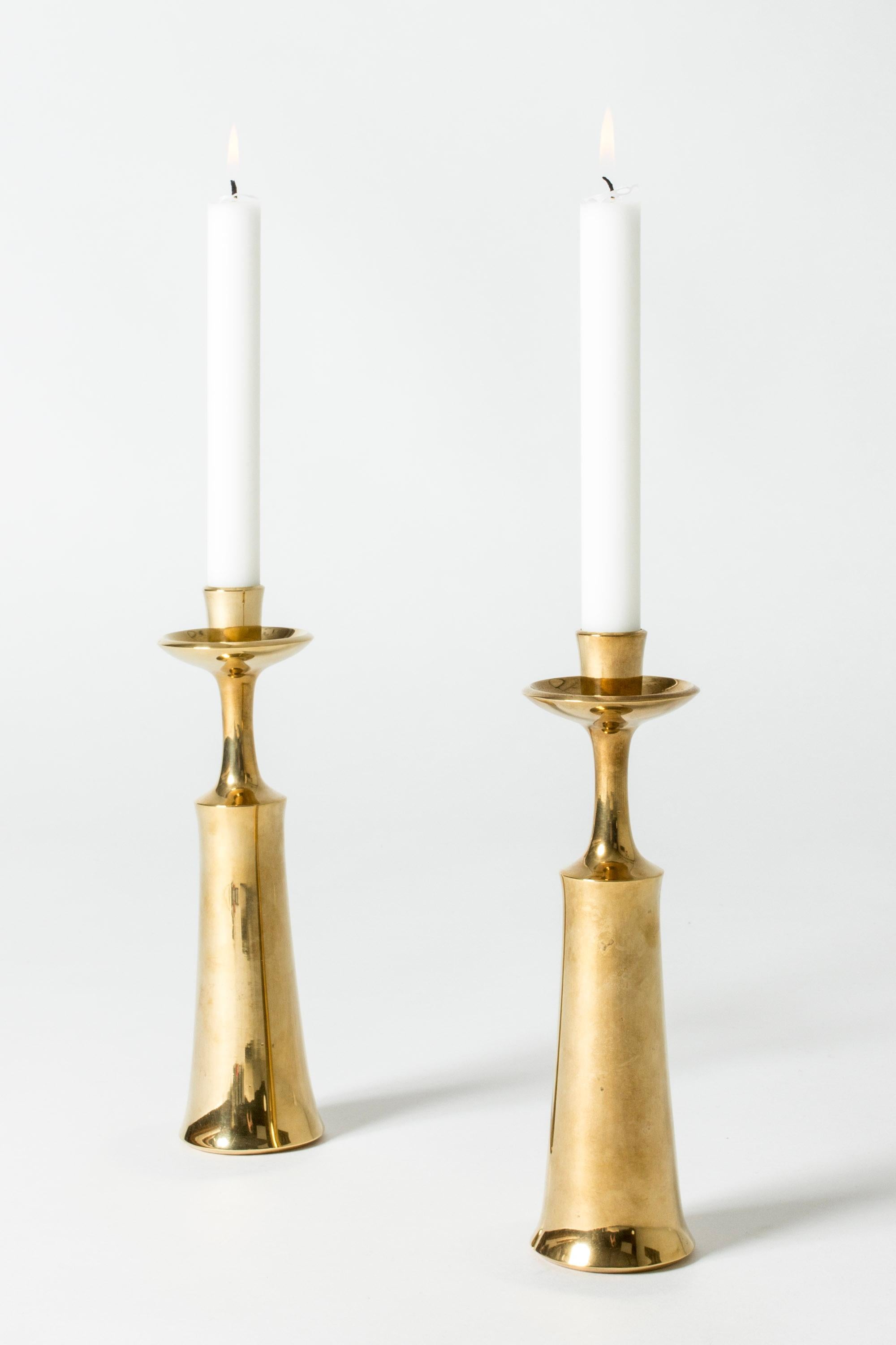 Scandinavian Modern Vintage Midentury Brass Candlestick by Jens Quistgaard, Denmark, 1950s