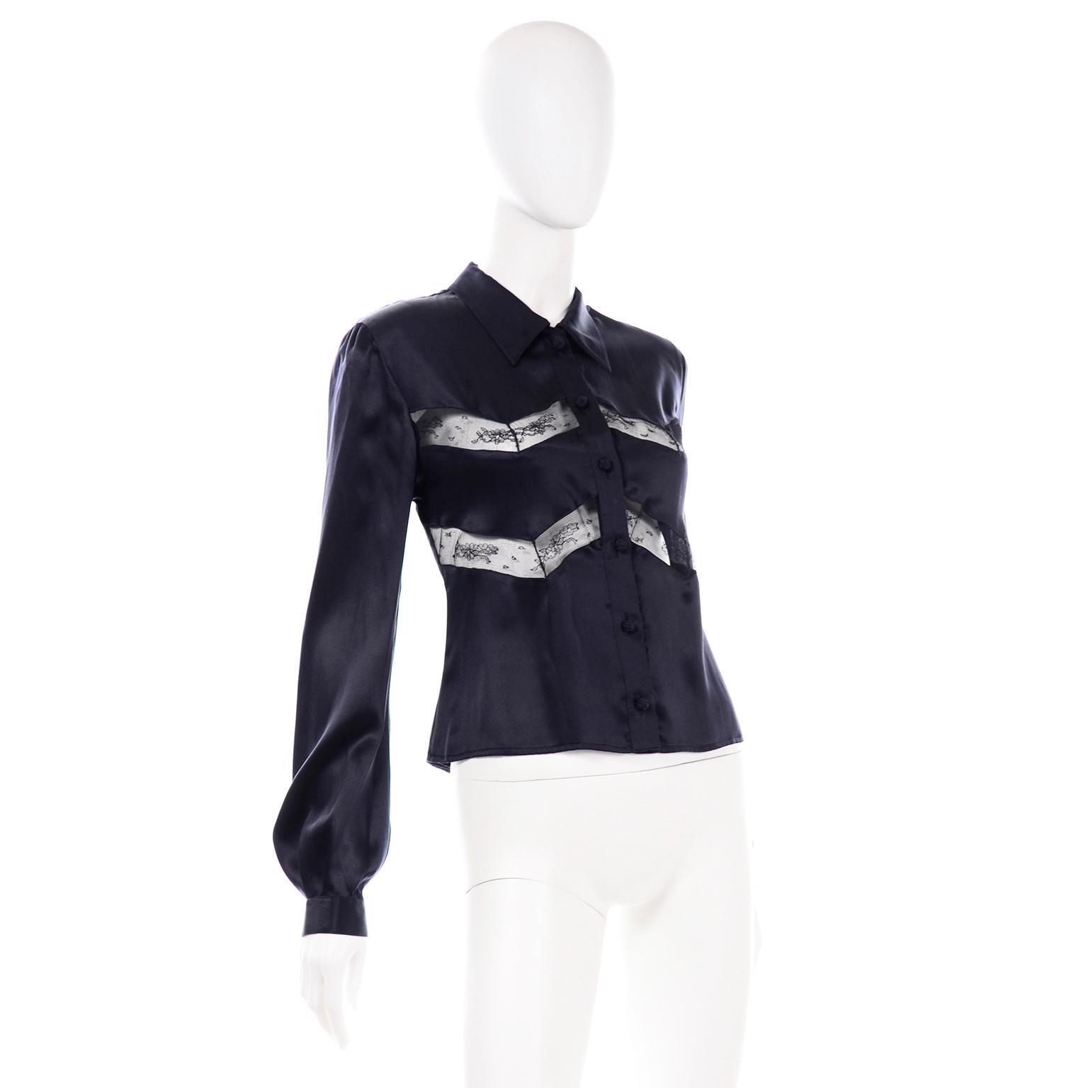 midnight blue blouse