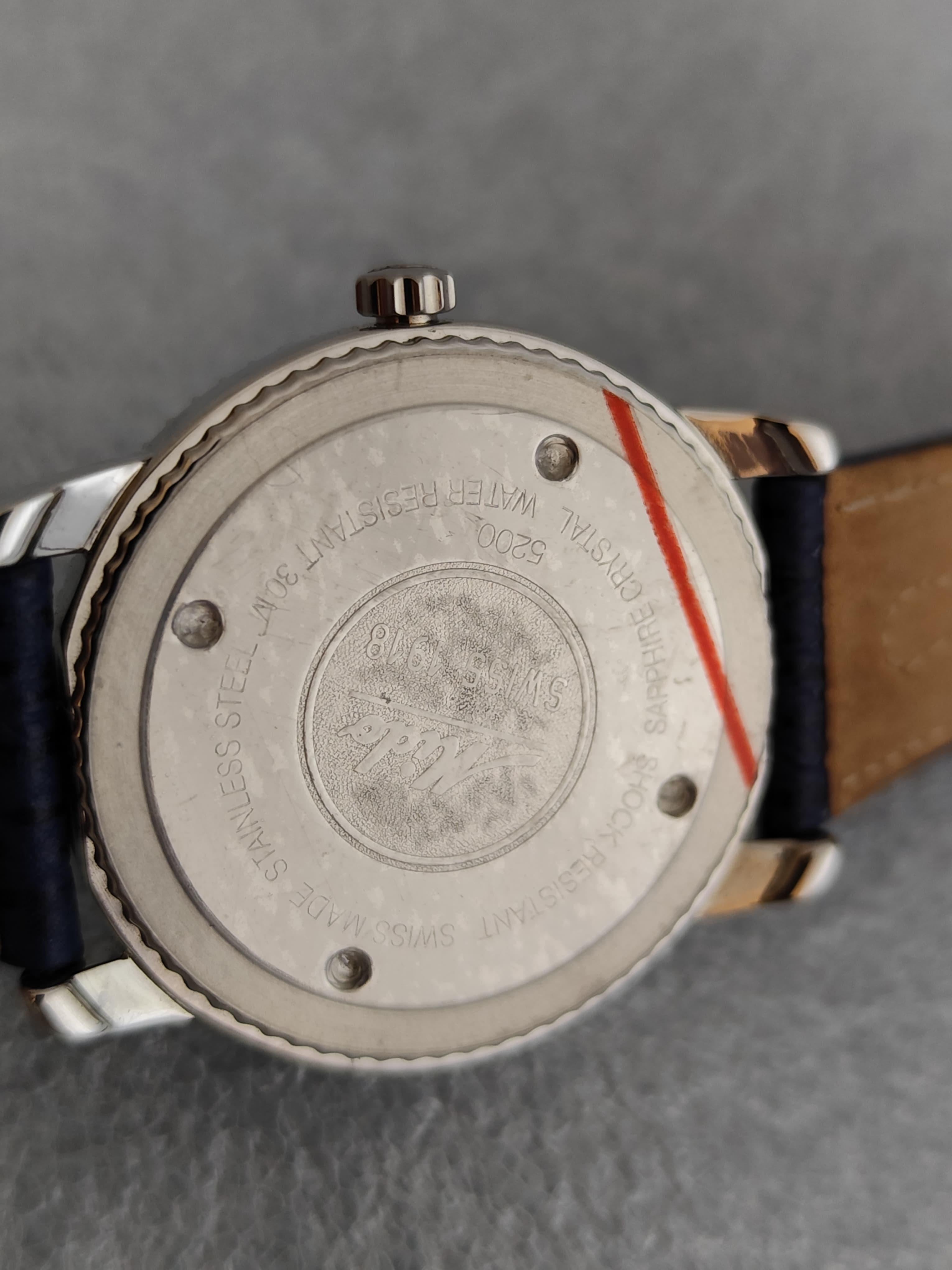 Vintage Mido Worldtimer GMT 5200 Stainless Steel Boxed Old Stock Watch For Sale 3