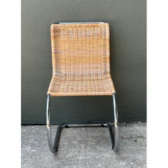 Vintage Mies Van Der Rohe For Knoll Cantilevered Chrome And Rattan MR Chair