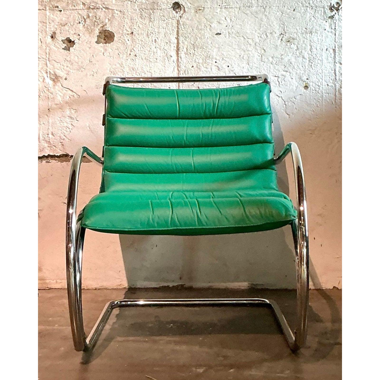 Vintage Mies Van Der Rohe for Knoll Chairs From the Estate of Geoffrey Beene- Pr For Sale 3