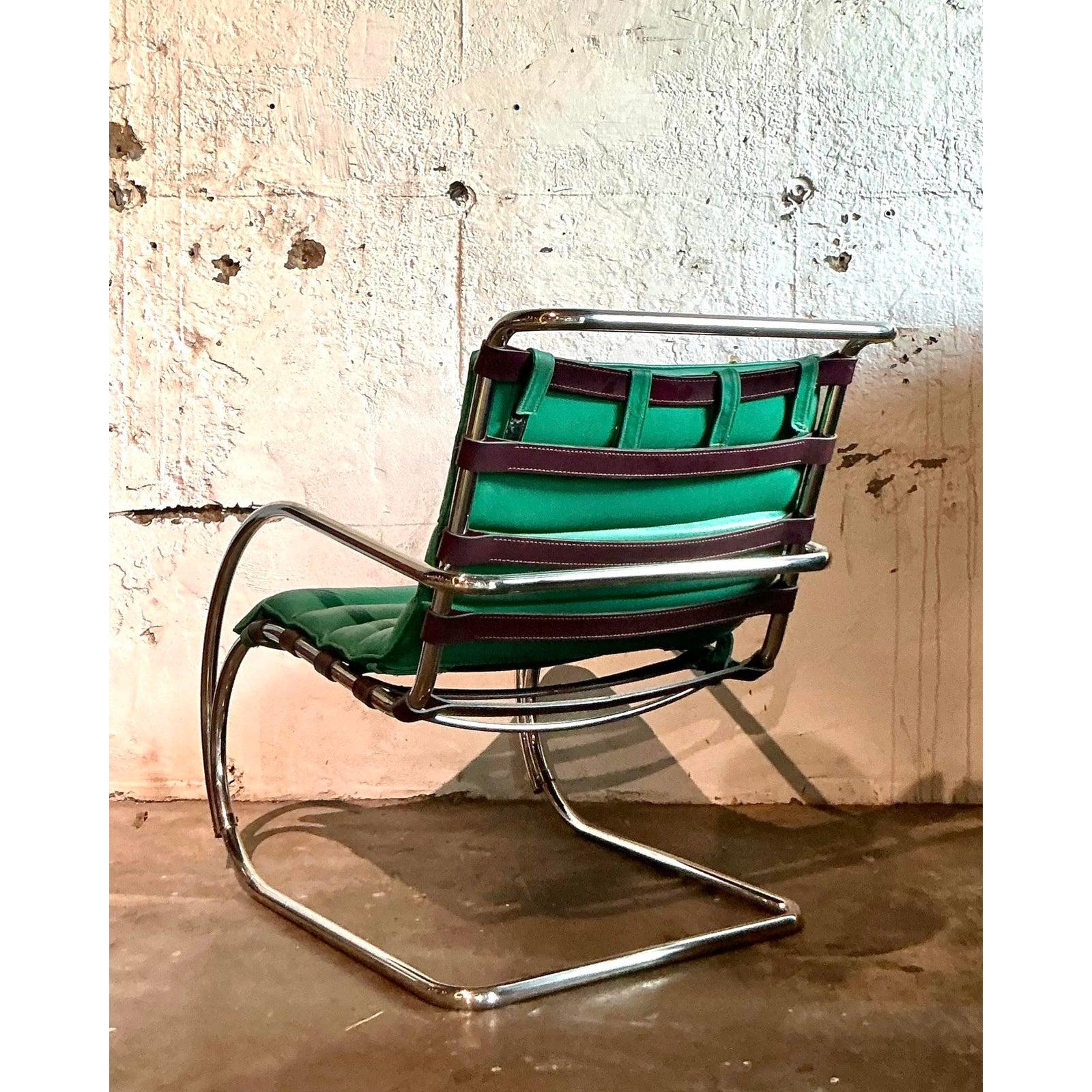 Vintage Mies Van Der Rohe for Knoll Chairs From the Estate of Geoffrey Beene- Pr For Sale 4