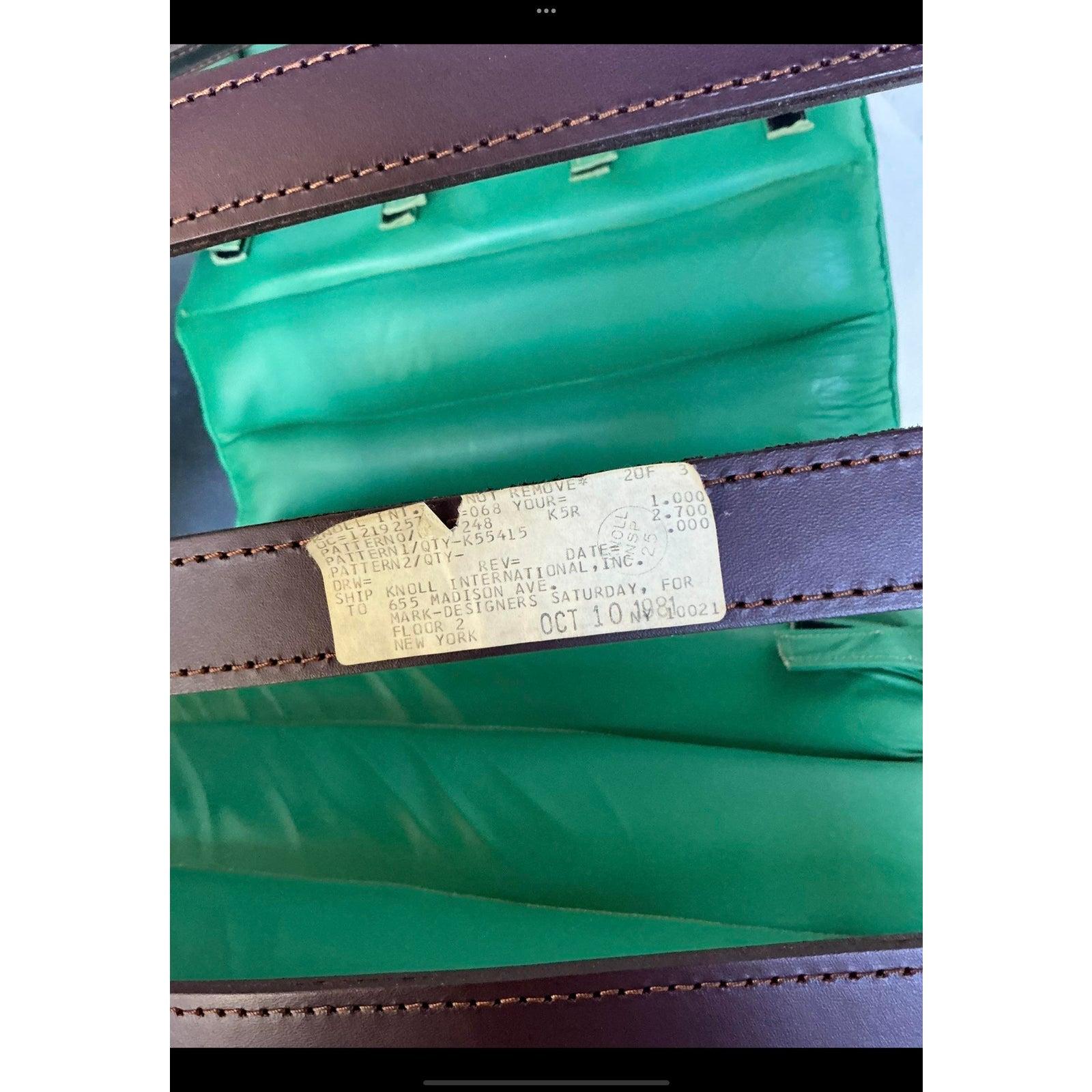 Leather Vintage Mies Van Der Rohe for Knoll Chairs From the Estate of Geoffrey Beene- Pr For Sale