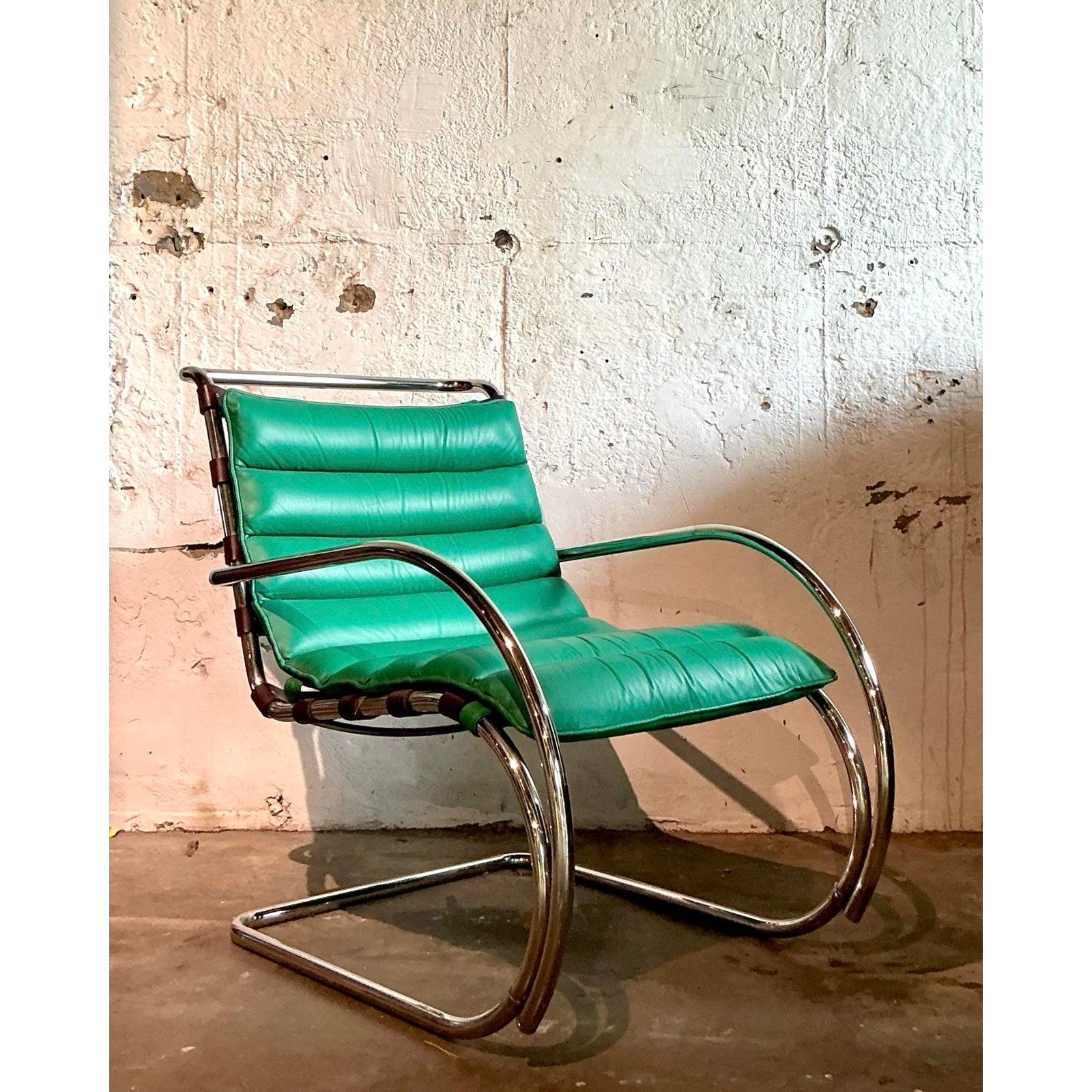 Vintage Mies Van Der Rohe for Knoll Chairs From the Estate of Geoffrey Beene- Pr For Sale 2