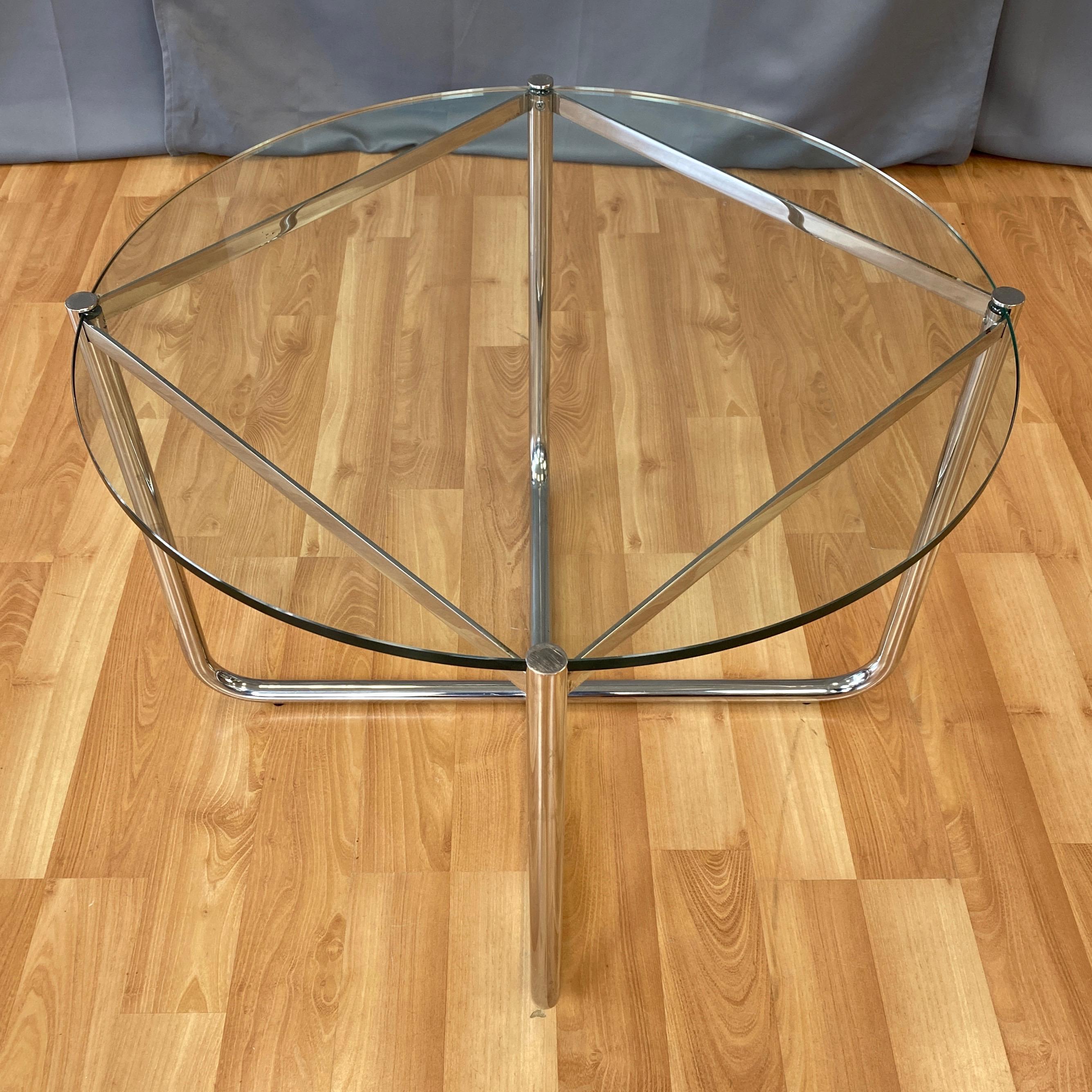 Polished Vintage Mies van der Rohe for Knoll International MR Side Table, 1970s