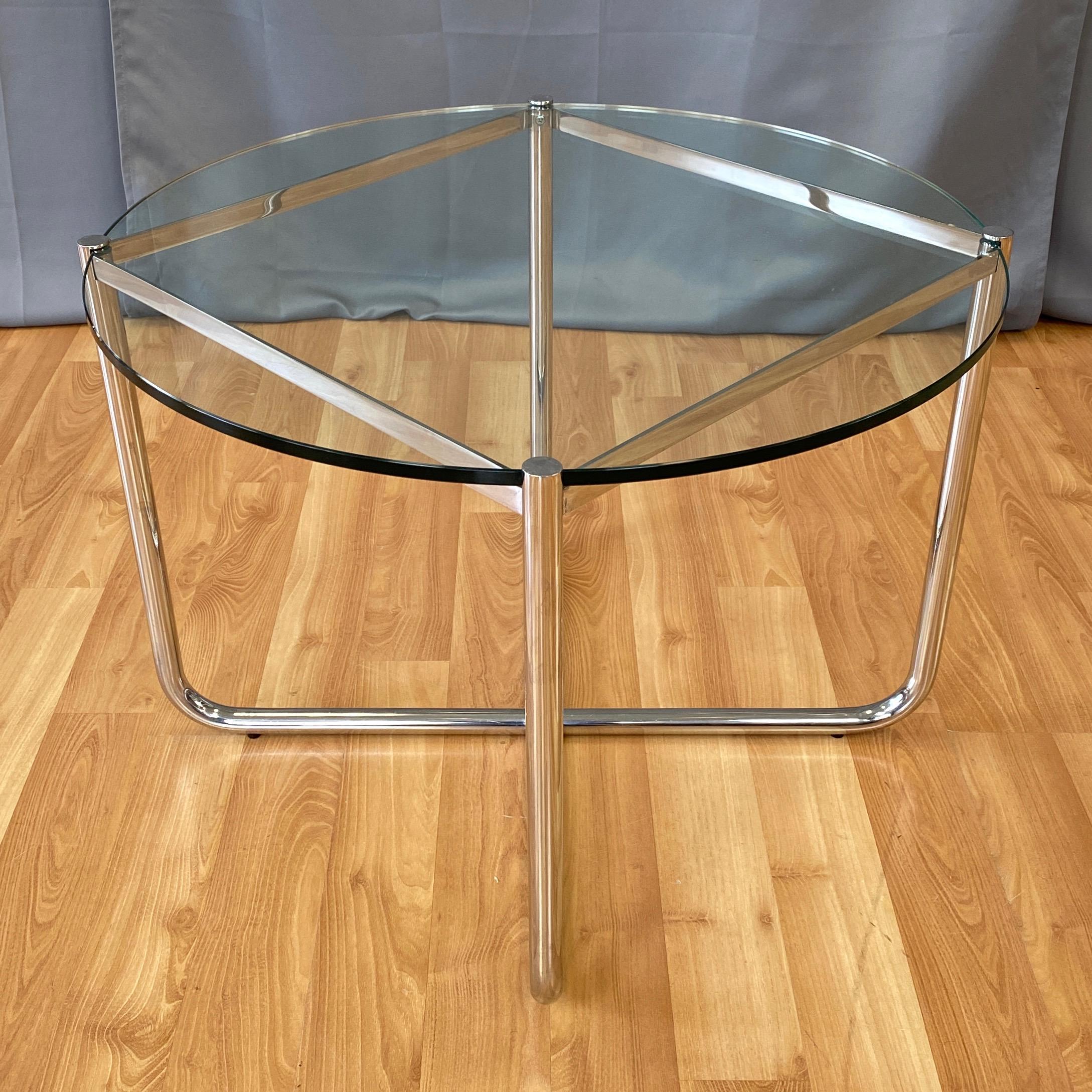 Vintage Mies van der Rohe for Knoll International MR Side Table, 1970s In Good Condition In San Francisco, CA