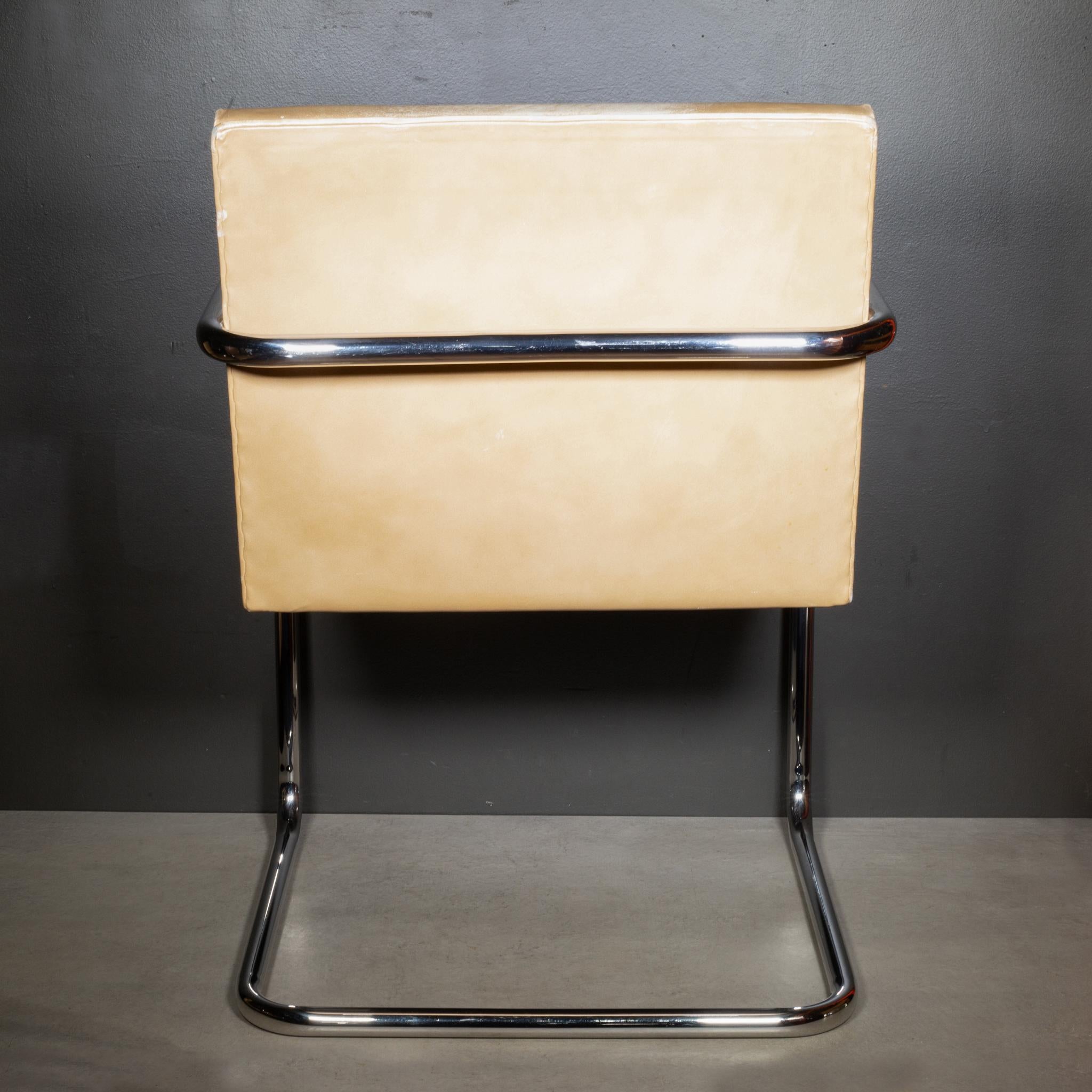 Vintage Mies van der Rohe für Knoll Leder Brno Esszimmerstühle, ca. 1986 (Moderne der Mitte des Jahrhunderts) im Angebot