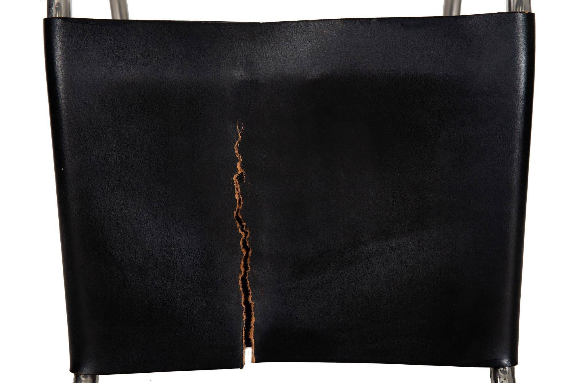 Vintage Mies Van Der Rohe MR10 Dining Chair, As-is, Damaged Leather 8