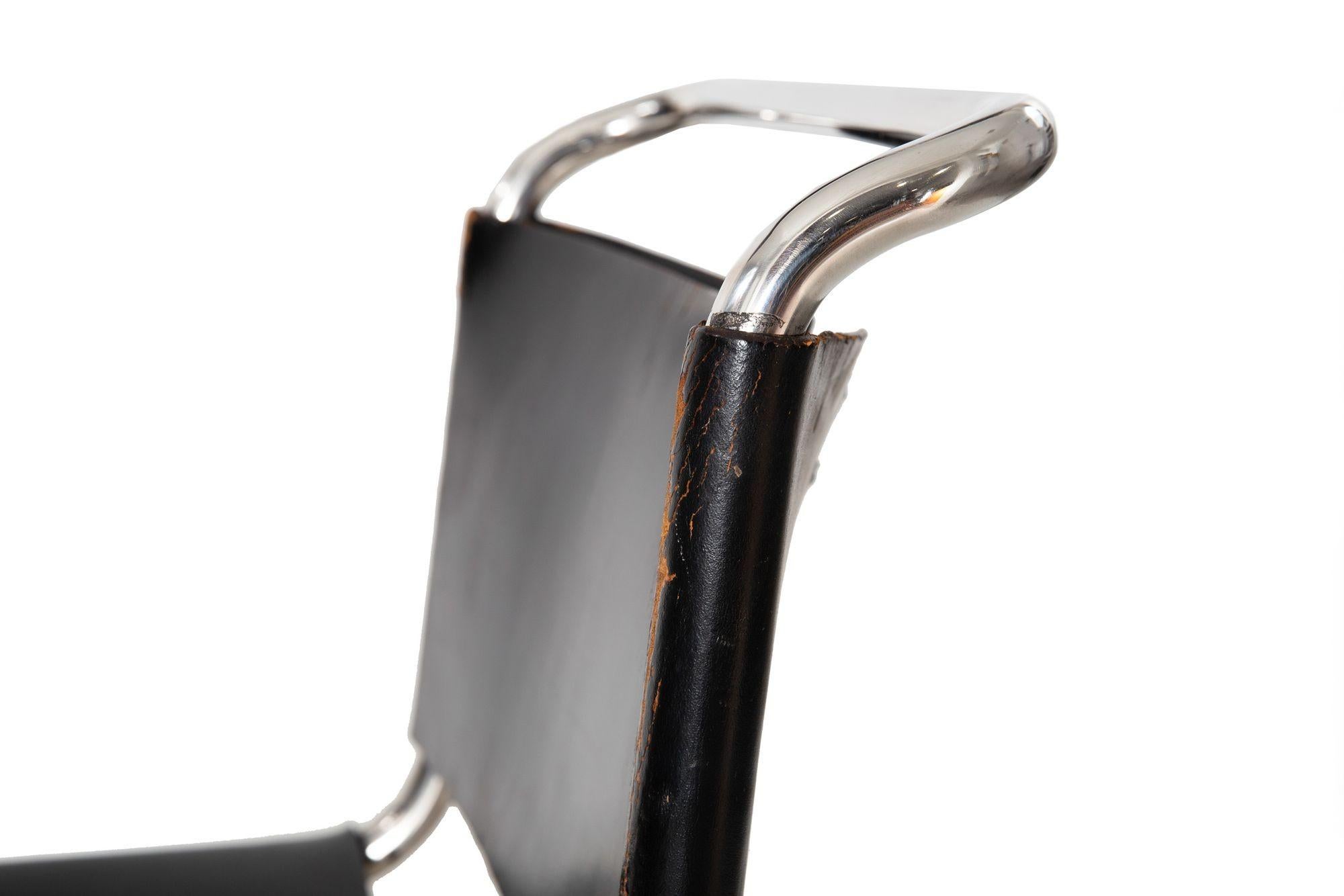 20th Century Vintage Mies Van Der Rohe MR10 Dining Chair, As-is, Damaged Leather