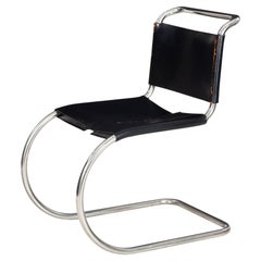 Vintage Mies Van Der Rohe MR10 Dining Chair, As-is, Damaged Leather