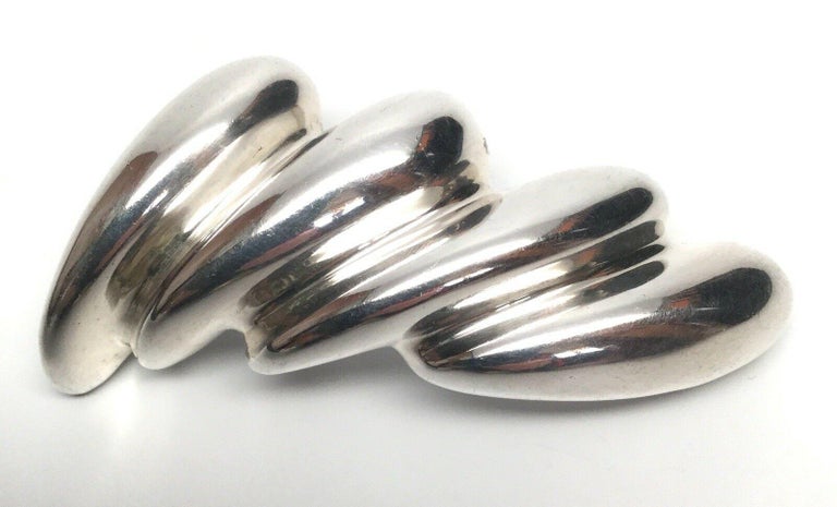 Vintage Mikal-Jon Bayanihan Sterling Silver Modernist Pin/Brooch For Sale 3