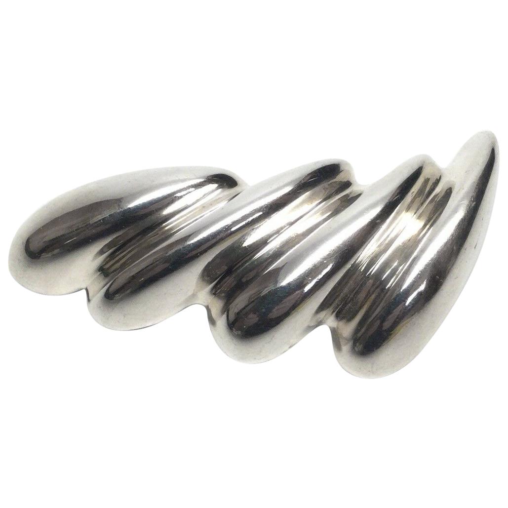 Modernistische Anstecknadel/Brosche aus Sterlingsilber von Mikal-Jon Bayanihan