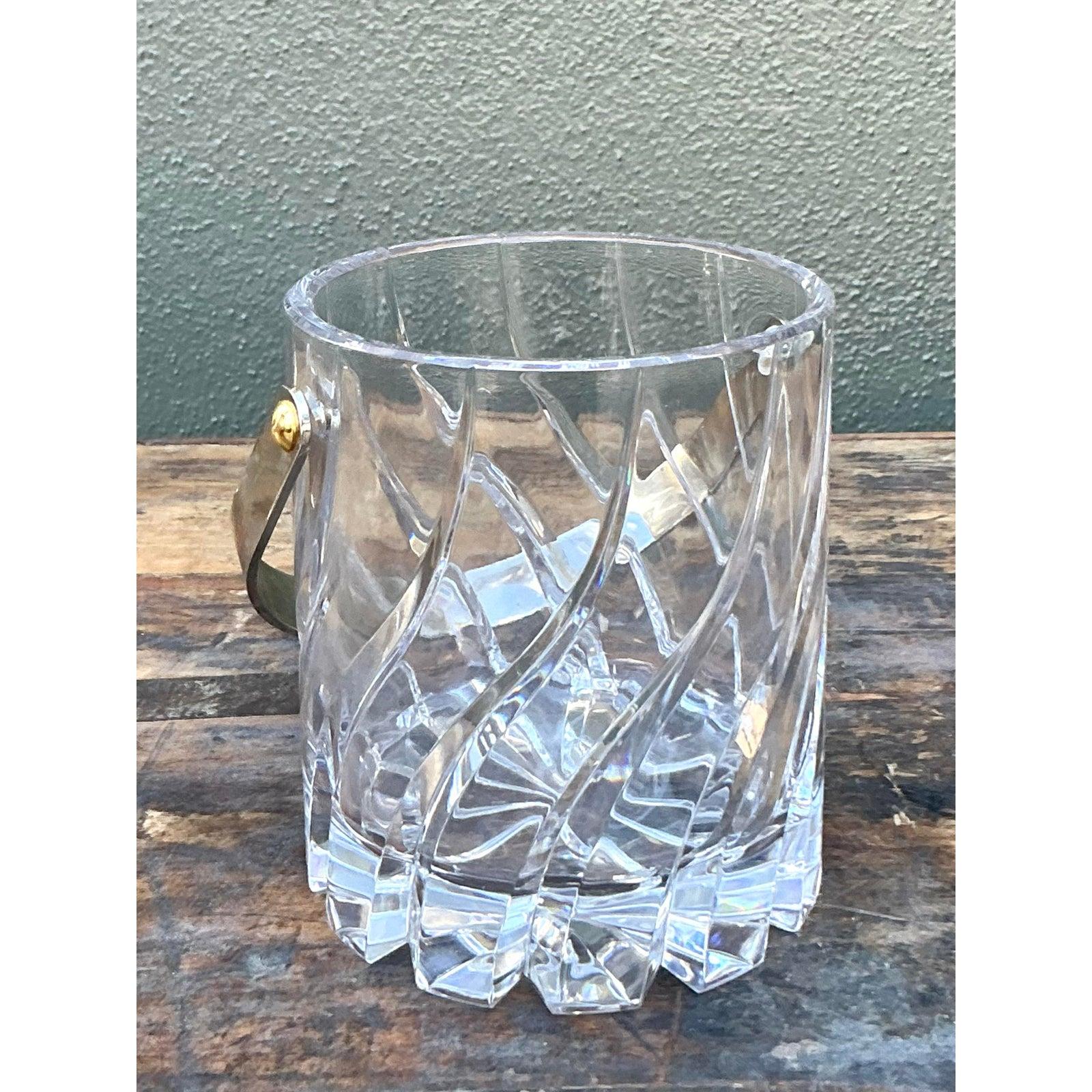 XX secolo Secchiello per il ghiaccio di cristallo tagliato vintage di Mikasa 