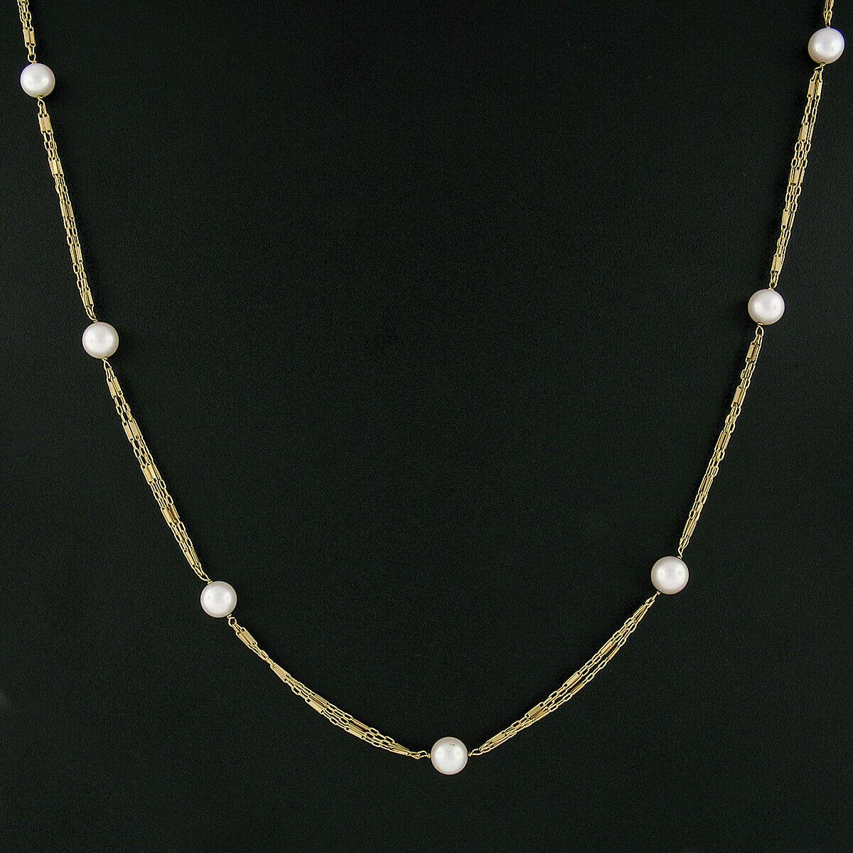 triple strand gold chain necklace
