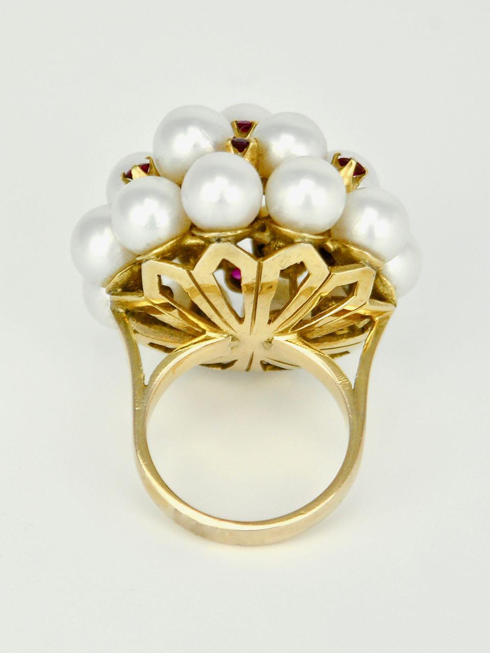 cluster pearl ring