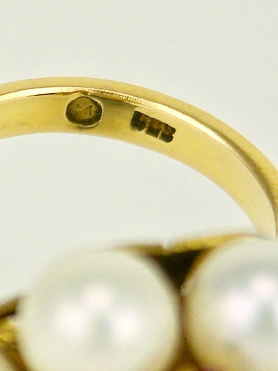 mikimoto pearl ring vintage