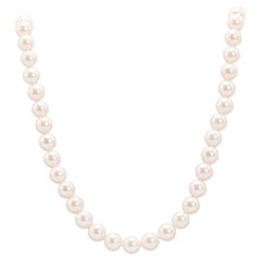 Mikimoto Collier vintage en or jaune 18 carats avec perles