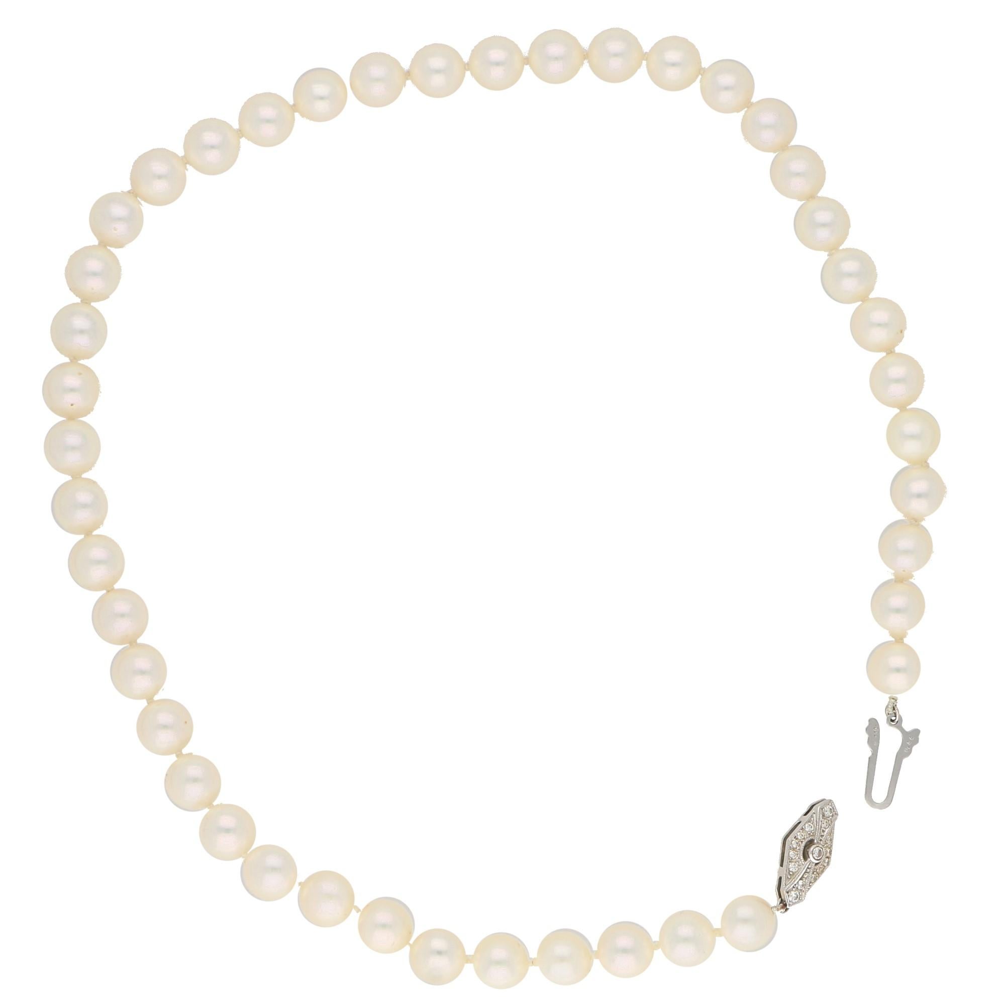 vintage mikimoto pearl necklace clasp