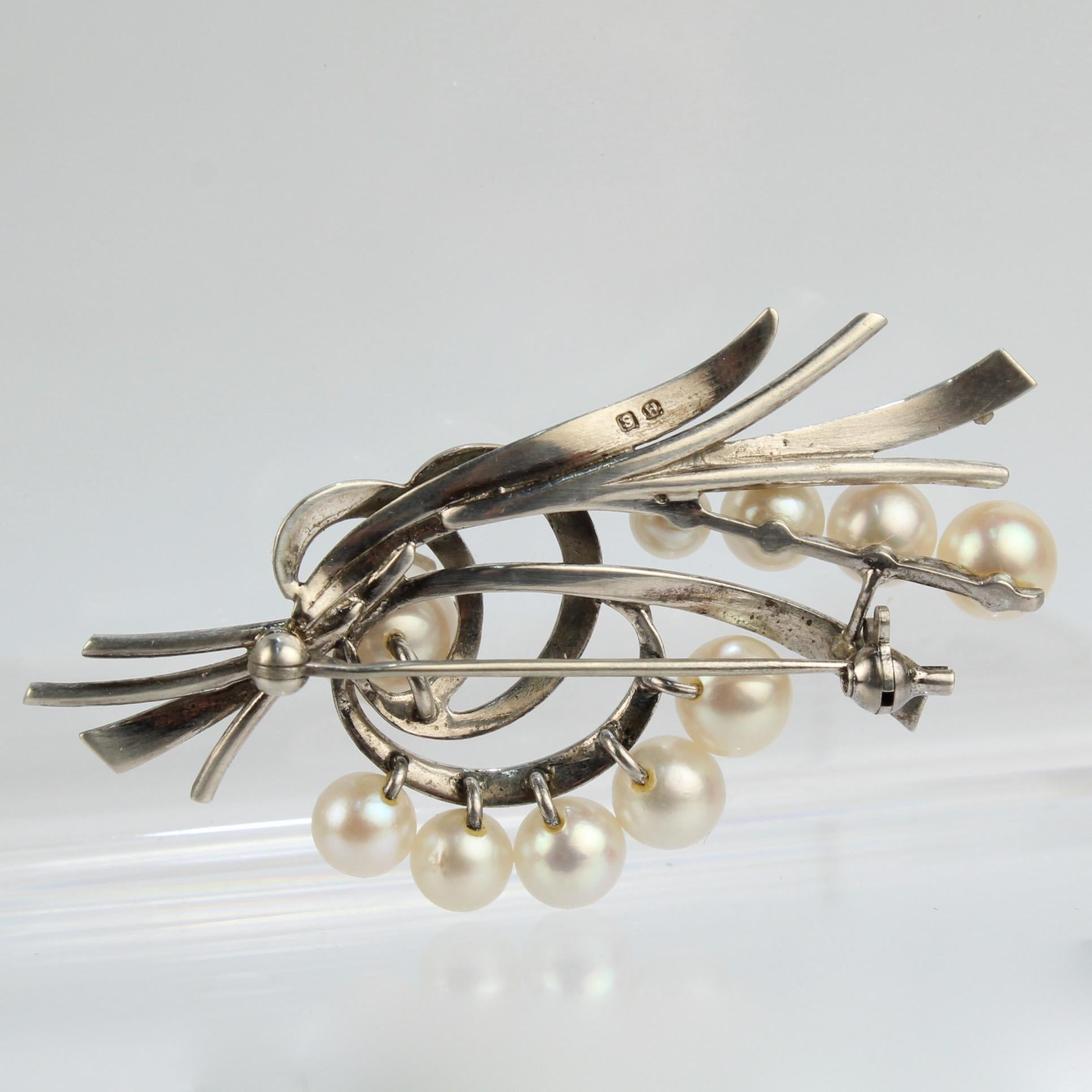 mikimoto pearl brooch