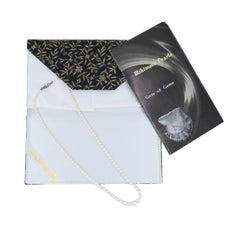 Vintage Mikimoto Akoya Pearl Graduated Necklace with Silver Clasp