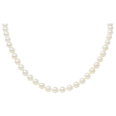 Vintage Mikimoto Cultured Pearl 18 Karat Gold Strand Necklace