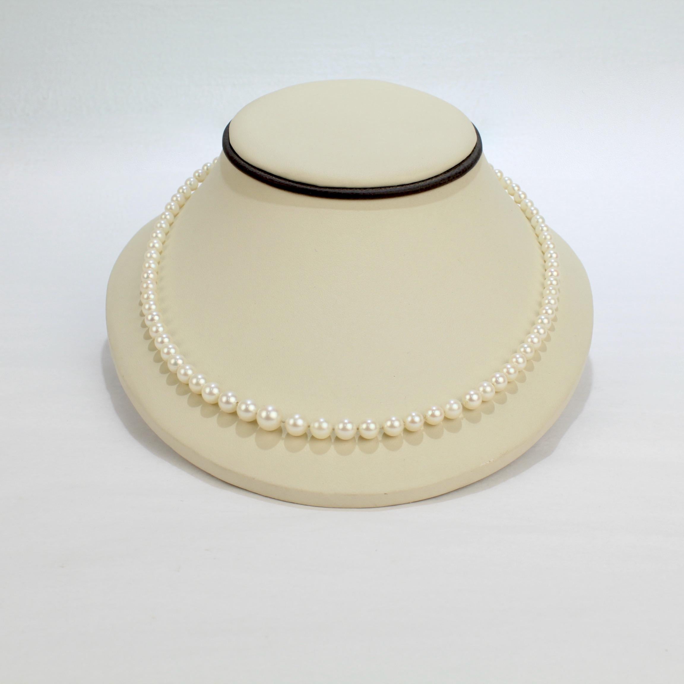 vintage mikimoto pearl necklace