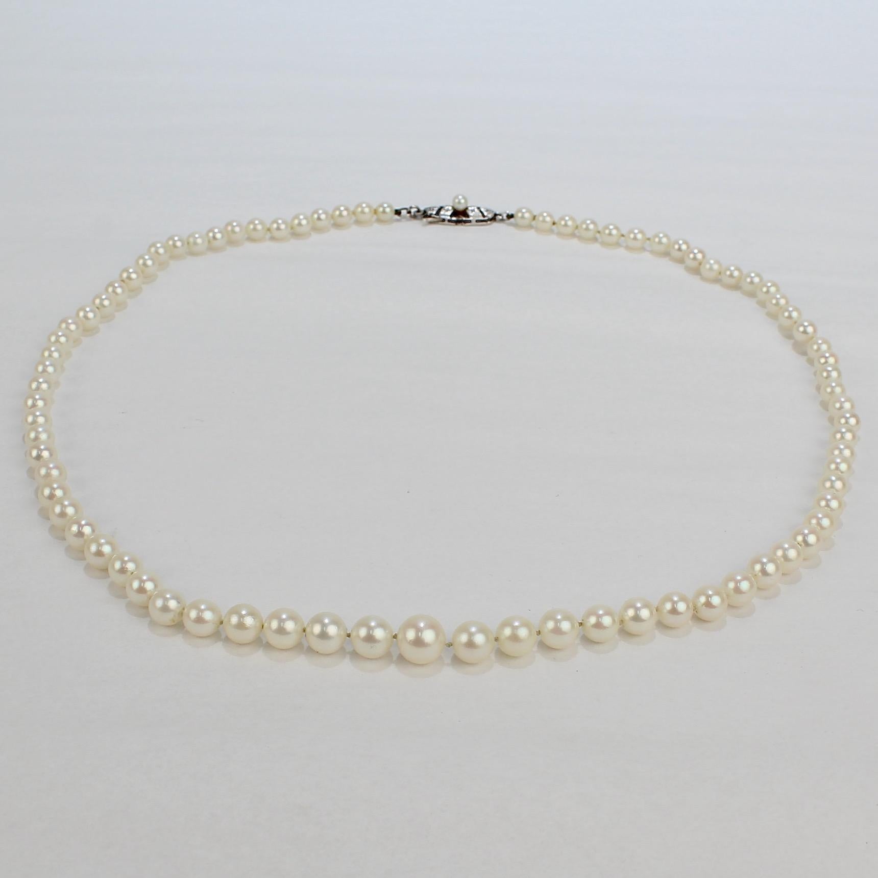 antique graduated pearl necklace