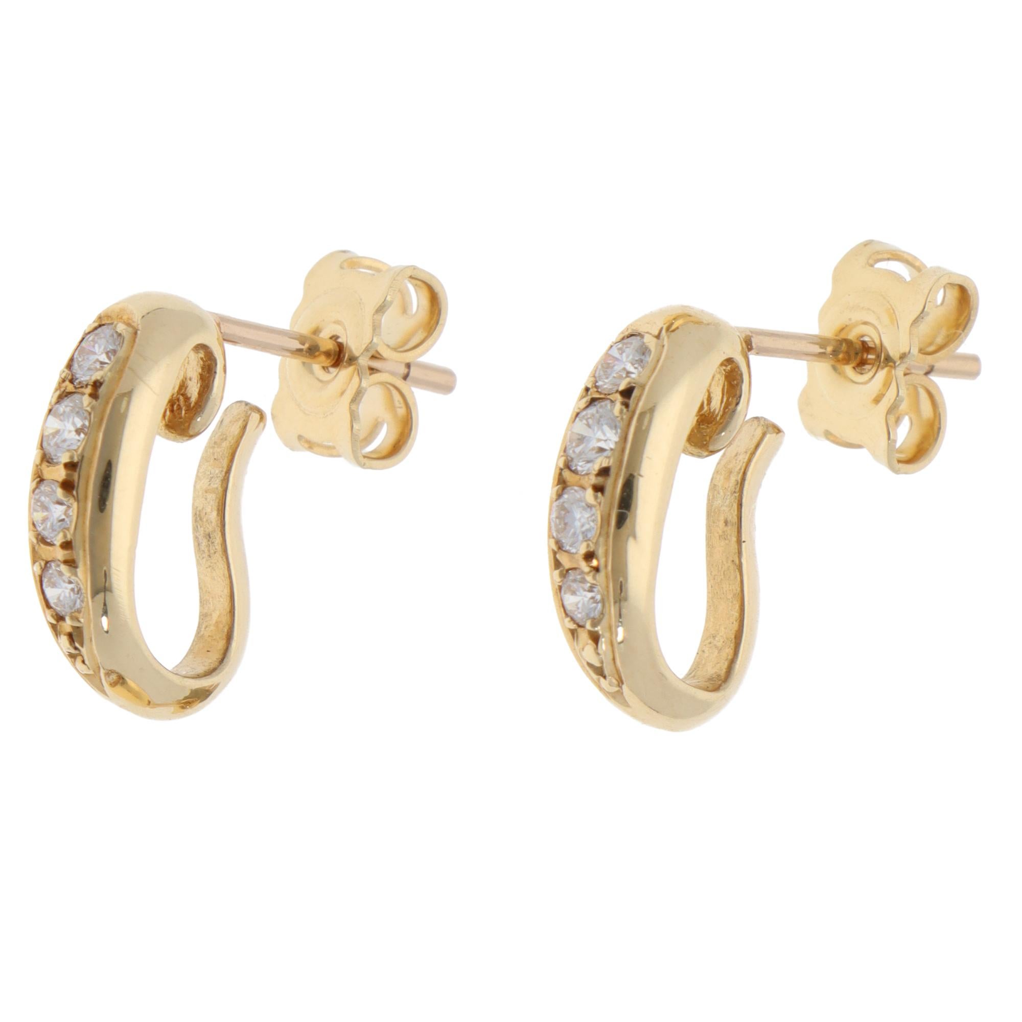 Vintage Mikimoto Interchangeable Diamond Earrings in Yellow Gold In Excellent Condition For Sale In London, GB