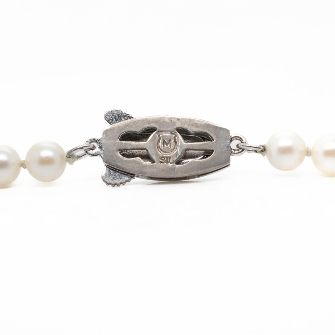 Vintage Mikimoto Single Strand of Small 5mm White Akoya Pearls 2