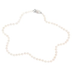 Vintage Mikimoto Single Strand of Small 5mm White Akoya Pearls