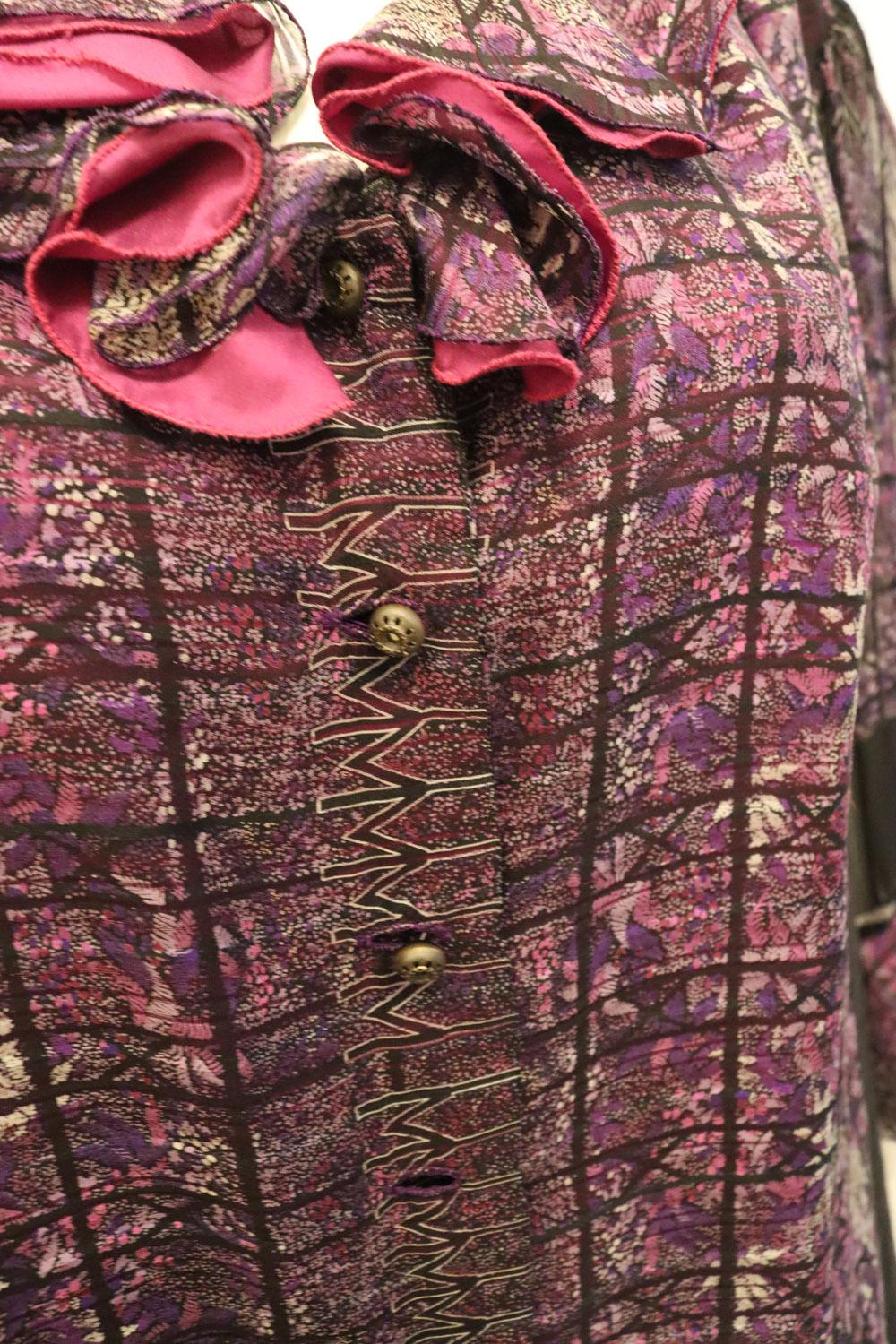 Chemisier vintage Mila Schon violet en soie en vente 1