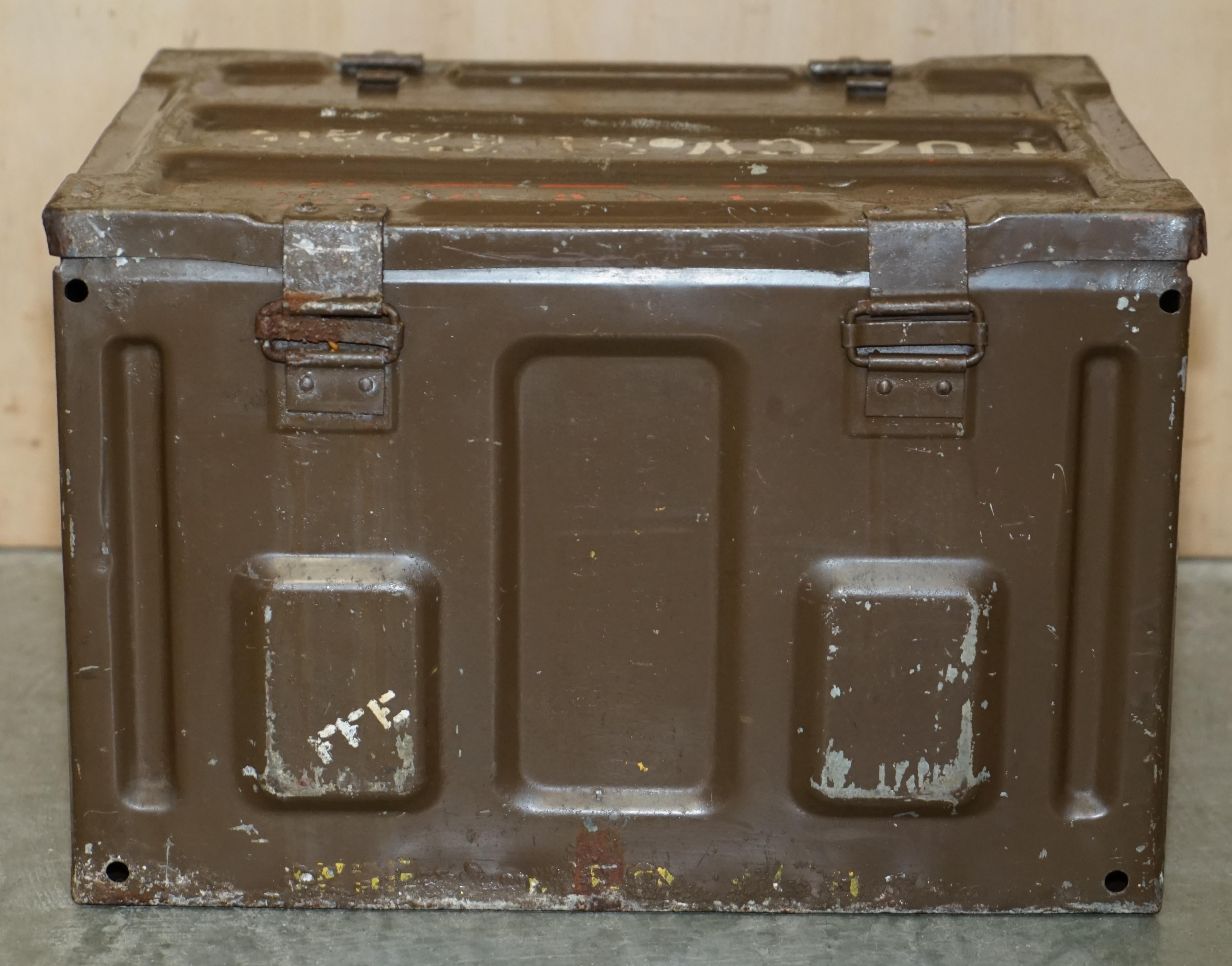 20th Century Vintage Military Campaign Used Ammunition Box from Ww2 Stunning Period Patina For Sale