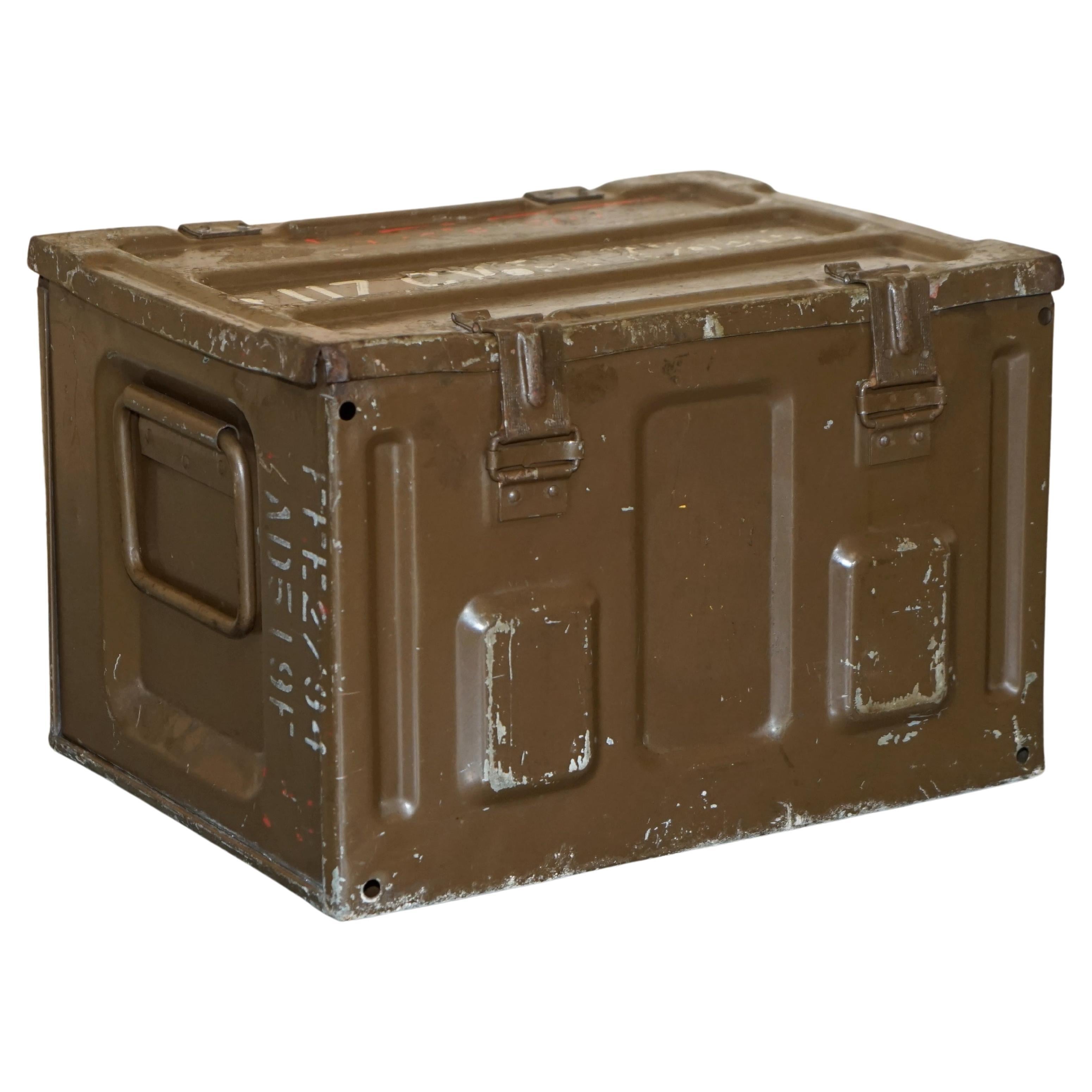 Vintage Military Campaign Used Ammunition Box from Ww2 Stunning Period Patina For Sale