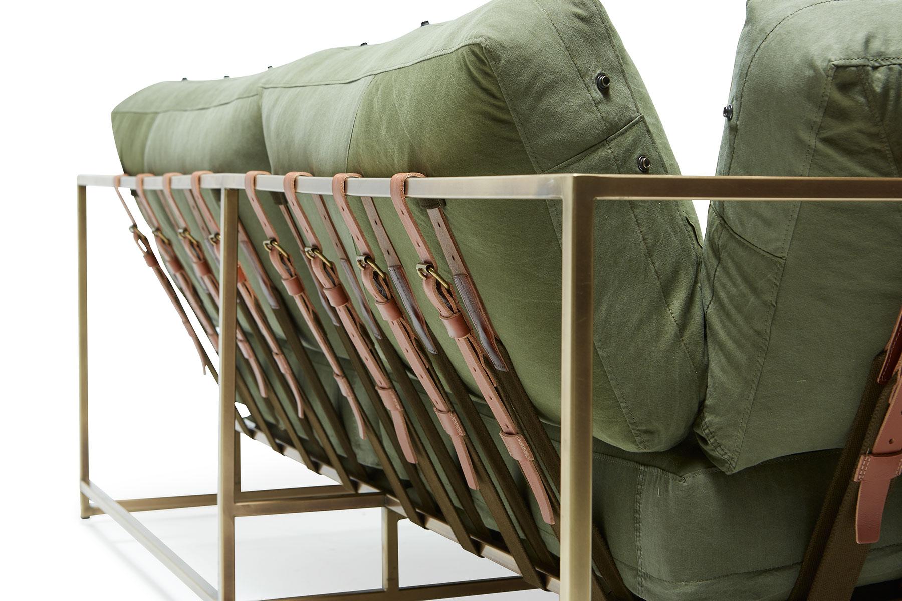military canvas sofa